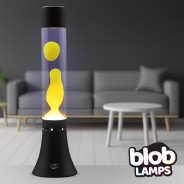 MODERN Blob Lamp - Black Lava Lamp - Yellow/Purple 1 