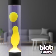 MODERN Blob Lamp - Black Lava Lamp - Yellow/Purple 3 