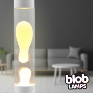 MODERN Blob Lamps Lava Lamp  - White Base - Warm White/Clear 3 