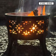 Morroc Fire Pit & BBQ Grill With Rain Cover by Fire & Dine  8 