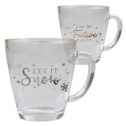 Christmas Mulled Wine Glass Mugs - 2 Pack 1 One of each design included