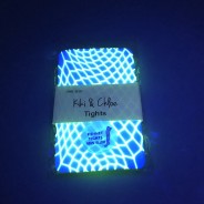 Neon Fishnet Tights 5 Yellow in UV light