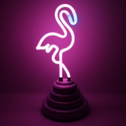 Neon Flamingo Light - USB or B/O 1 
