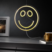 USB Smiley Face Yellow Neon Light Wall Hanging 1 