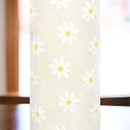 White Daisy Glass Tube Candle 2 