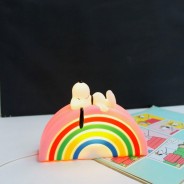 Snoopy on a Rainbow LED Nightlight Lamp by Peanuts 3 