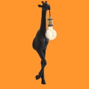 Giraffe Plug-in Wall Lamps in Matt Black 2 Standing Giraffe Lamp 75cm Tall (3124612)