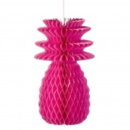Neon Pineapple Honeycomb Decorations (3 Pack) 2 