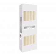 White & Ivory Taper Dinner Candles - 10 Pack 4 Ivory Candles