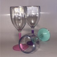 24 x Coloured Stem Party Wine Glasses 1 
