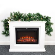 Pre-Lit Warm White LED Christmas Garland - 6'  3 