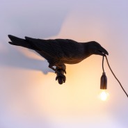 Seletti Black Raven Lamp 5 Looking Right
