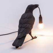 Seletti Black Raven Lamp 13 Waiting