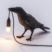 Seletti Black Raven Lamp 2 Waiting