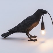 Seletti Black Raven Lamp 10 Waiting