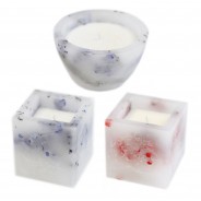 Real Flower & Soy Wax Hurricane Candles 2 