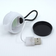 USB White Dog Safety Light & Tag - Findables 3 