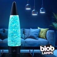 Blob Lamp 17" ROCKET Matt Black Glitter Lamp  2 