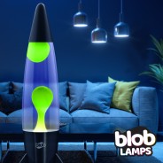 ROCKET Blob Lamps Lava Lamp - Black Base - Green/Purple 2 