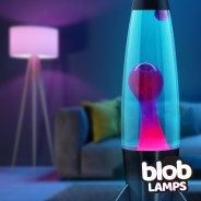 ROCKET Blob Lamps Lava Lamp - Matt Black Base - Pink/Blue 3 