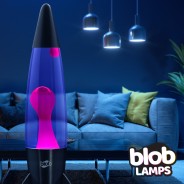 ROCKET Blob Lamps Lava Lamp - Black Base - Pink/Purple 2 