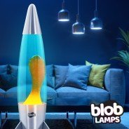 ROCKET Blob Lamps Lava Lamp - Metal Base - Orange/Blue 2 