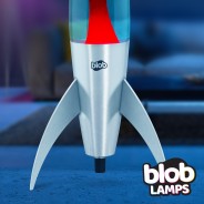 ROCKET Blob Lamps Lava Lamp - Silver Base - Red/Blue 4 