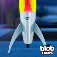 ROCKET Blob Lamps Lava Lamp - Silver Base - Red/Yellow 2 