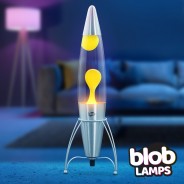 Blob Lamp 17" ROCKET Metal Lava Lamp - Yellow/Purple 1 