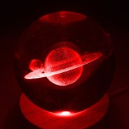 3D Crystal Ball Colour Change USB Lamps - 3 Designs 8 Saturn