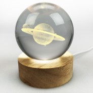 3D Crystal Ball Colour Change USB Lamps - 3 Designs 4 Saturn