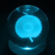 3D Crystal Ball Colour Change USB Lamps - 3 Designs 7 Dandelion Seed head