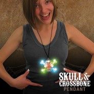 Light Up Skull & Crossbone Pirate Necklace 2 