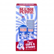 Slush Puppie 9oz Paper Cup and Straws (20's) 3 