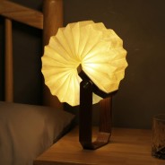 Smart Origami Lamp in Walnut by gingko 5 