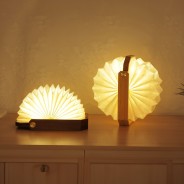 Smart Origami Lamp in Walnut by gingko 2 