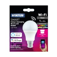 SMART Wi-Fi Colour Changing RGBW LED Bulb - B22 1 