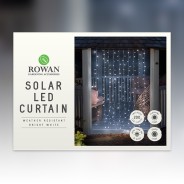 Solar LED Curtain Lights in Warm & Bright White 1 Bright White