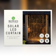Solar LED Curtain Lights in Warm & Bright White 2 Warm White