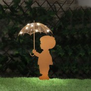 Solar Boy with LED Umbrella Garden Stake 1 