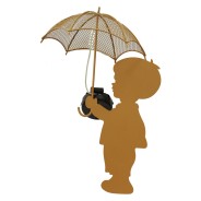 Solar Boy with LED Umbrella Garden Stake 2 