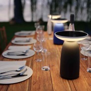 Lancaster Solar & USB Garden Table Lamp in Black 1 