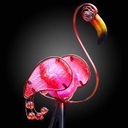 Solar Flamingo Stake Light 4 