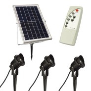 7W LED Solar Spotlights with Ground Spike (3 Pack) 1 