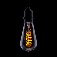 Spiral Funky LED Filament Bulb ST64 4W ES  5 Yellow