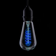 Spiral Funky LED Filament Bulb ST64 4W ES  7 Blue