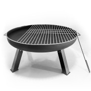 St Louis Fire Pit & BBQ Grill With Rain Cover by Fire & Dine 6 BBQ grill included