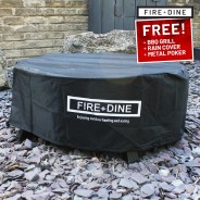 St Louis Fire Pit & BBQ Grill With Rain Cover by Fire & Dine 4 