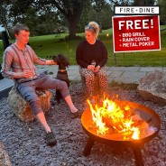 St Louis Fire Pit & BBQ Grill With Rain Cover by Fire & Dine  2 
