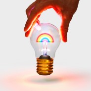 Cordless Rainbow Lightbulb - USB Rechargeable by SUCK UK 3 